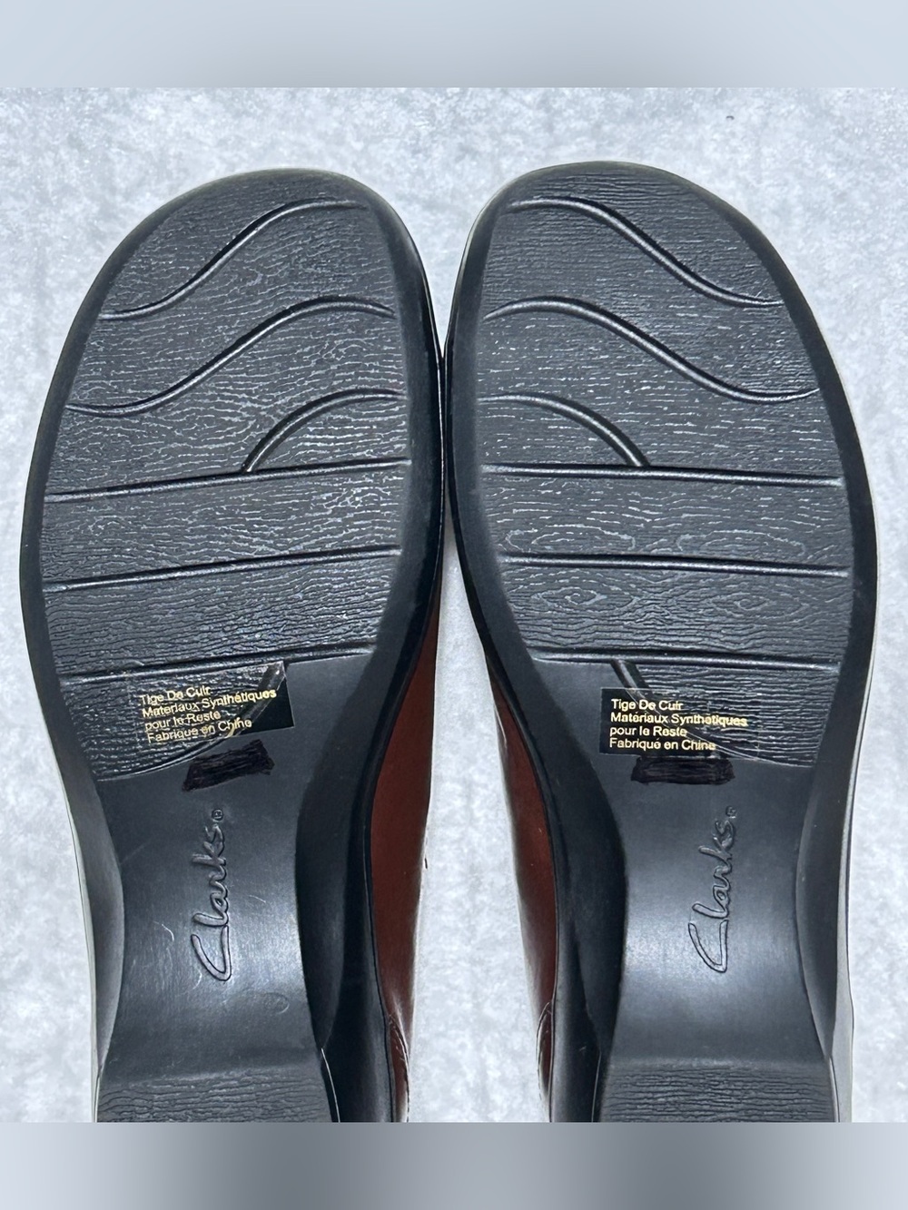 Clarks Womens Brown Leather May Poppy Bendables SlipOn Wedge Loafer Shoes SZ 9M - Picture 9 of 11